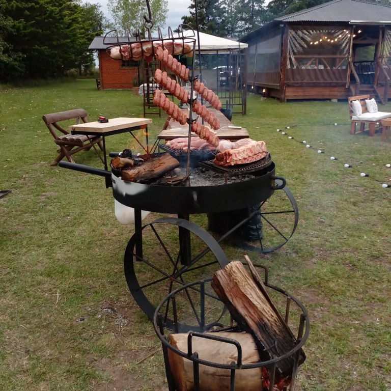Asador al aire libre.